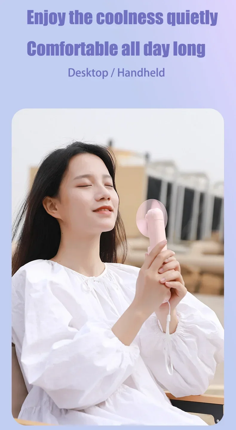 New Handheld Electric Fan USB Desktop Fan with LED Light Portable Mini Small Fan Mobile Phone Charging Bank Phone Stand Students 11 S6db7d7b9aec84f0d84b2c52b0985e7daY
