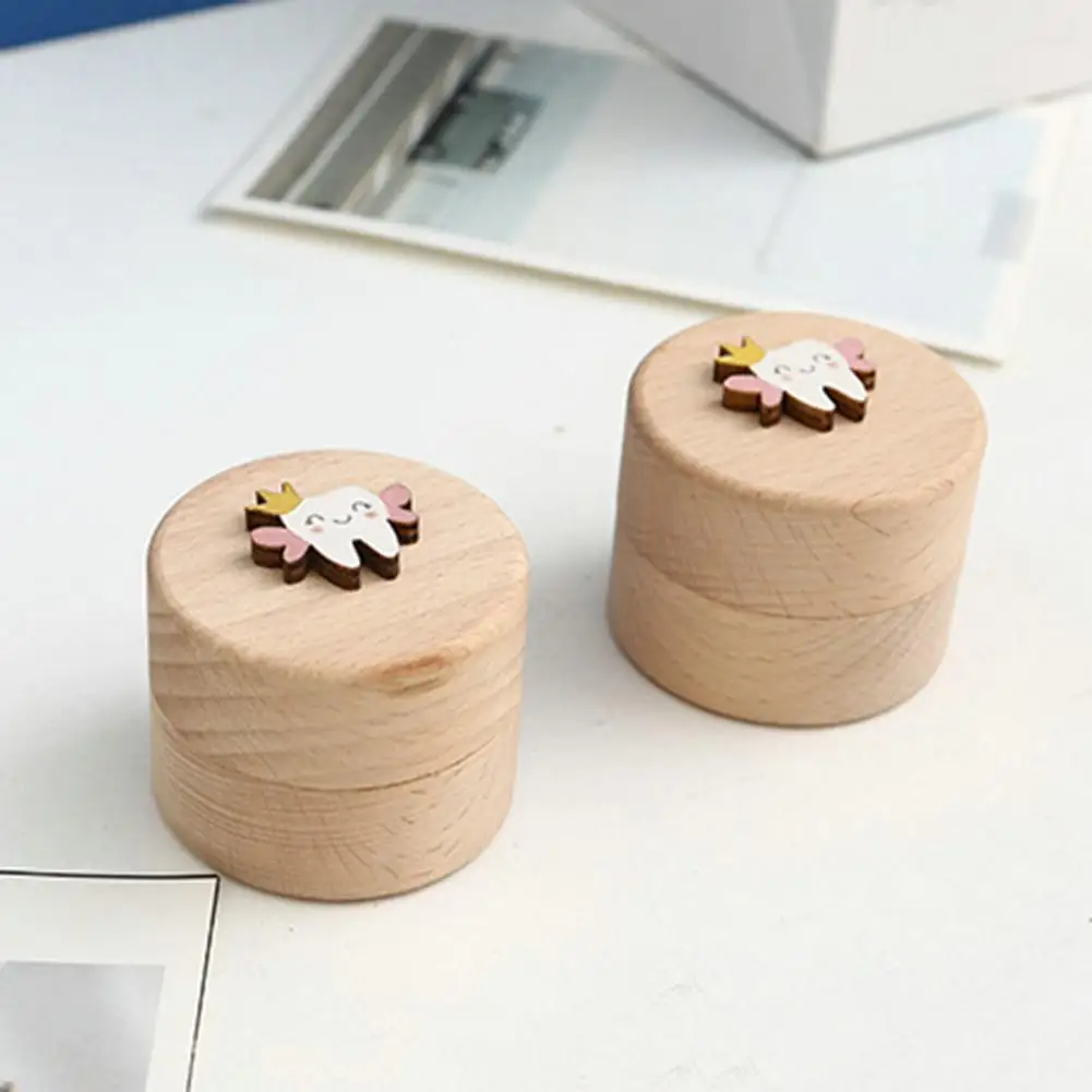 Wood Tooth Box Organizer Milk Teeth Storage Box Children Tooth Collection Box Lost Tooth Keepsake Storage Saver Container Boxes 4