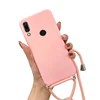 Silicone Lanyard Case For Huawei P20 P30 P40 lite Soft Tpu Neck Strap Rope Cord Cover 3