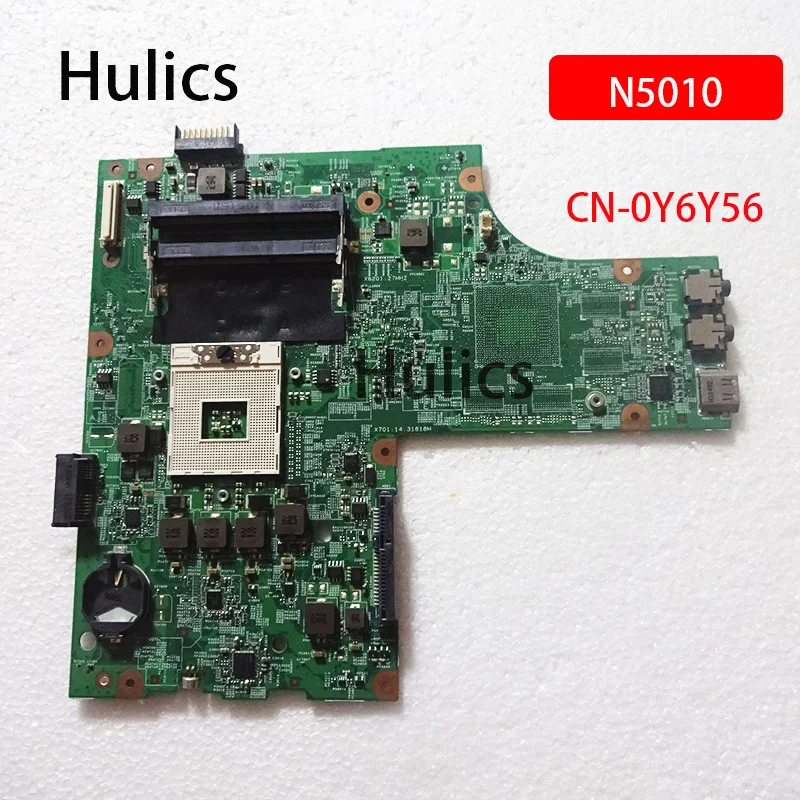 

Hulics Used CN-0Y6Y56 0Y6Y56 Y6Y56 Laptop Motherboard For Dell Inspiron N5010 Main Board 09909-1 48.4HH01.011 HM57 Mainboard