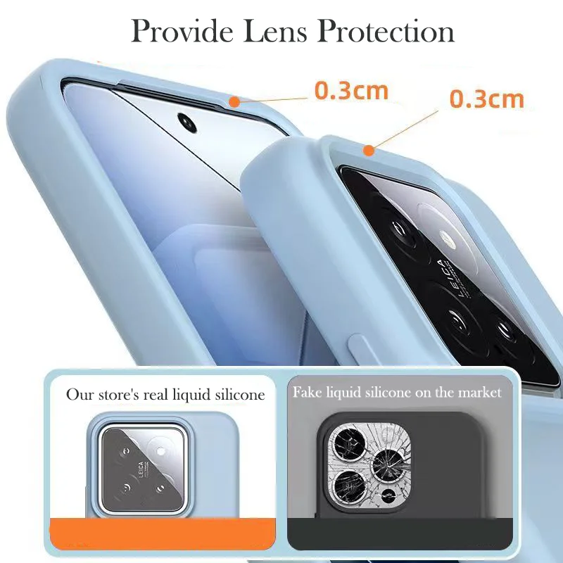 Premium Genuine Silicone Case with Soft Edges & Hard Back Cover