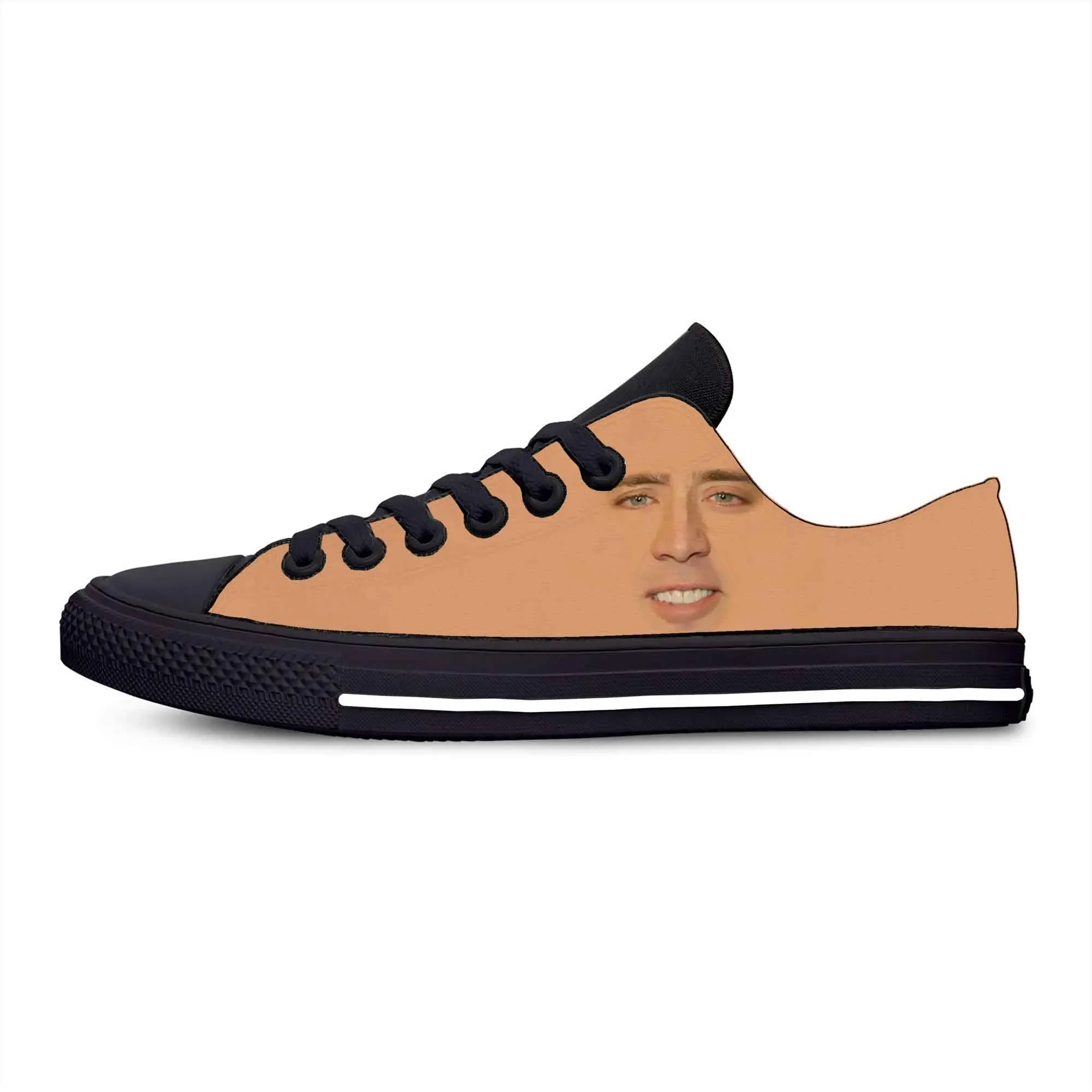 Hot Summer Cool Anime Cartoon Manga Nicolas Cage Funny Fashion Casual Cloth Shoes Men Women Sneakers High Help Board Shoes