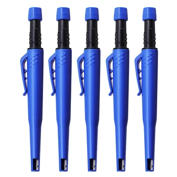 5Pcs Solid Carpenter Pencils, Refill Deep Hole Marking And Drawing With 2.8mm Reliable And Durable Lead For Carpenters Engineer