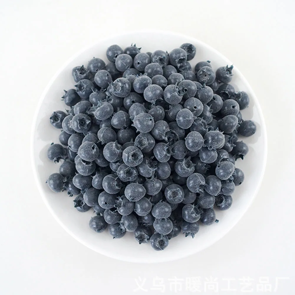 20PCS Artificial Fruits and Vegetables Plastic Blueberry Photo Props Home Decor