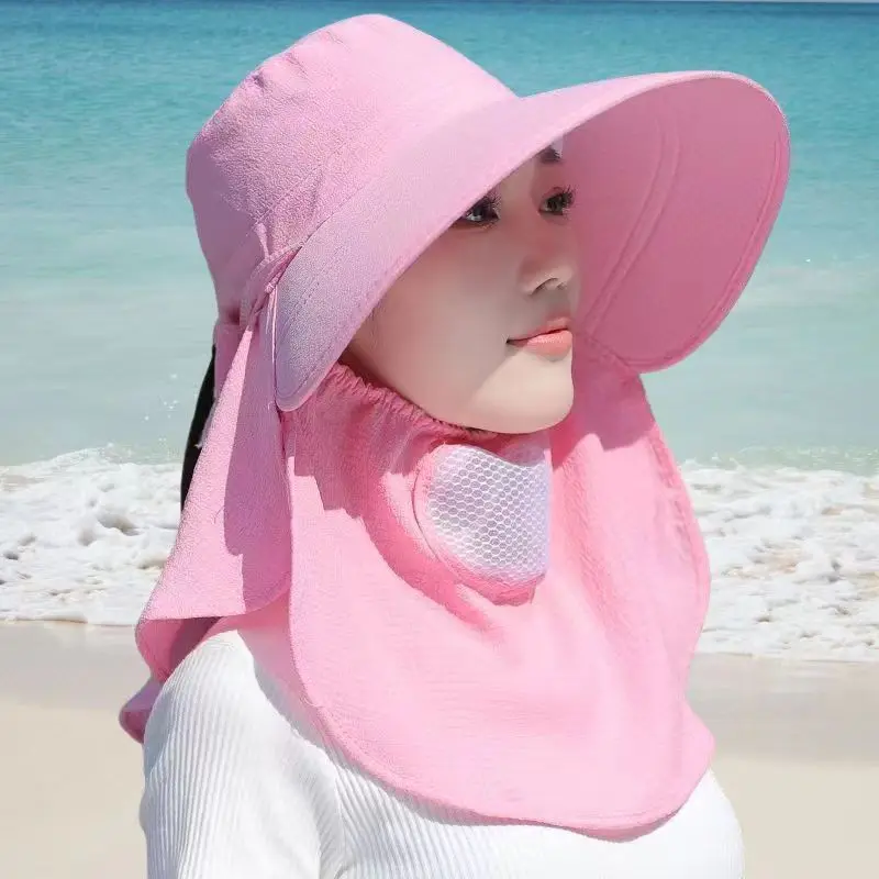 Summer Quick Dryng UV Protection Fisherman Cap Face Neck Cover Outdoor Fishing Cycling Removable Men Visor Hat Women Bucket Hat sun hat fisherman hat sun protection hat