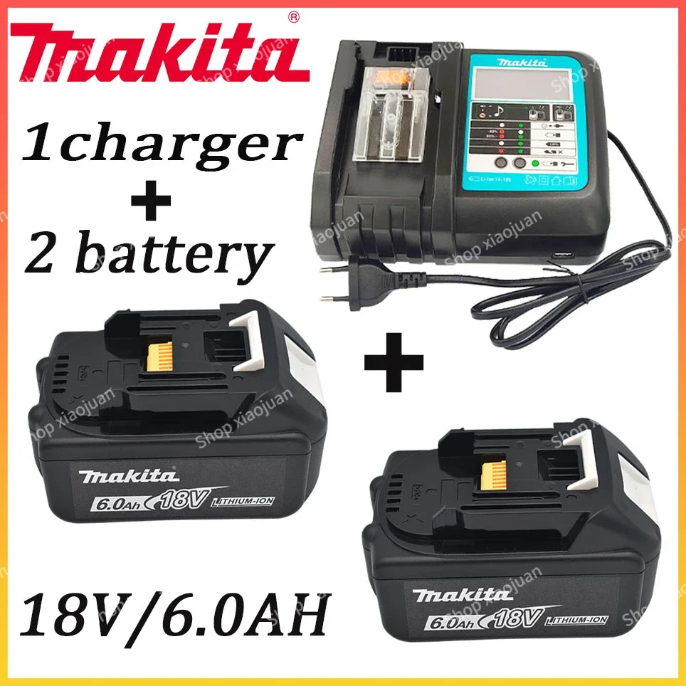 

Makita-100% Original Rechargeable Power Tool Battery, Replaceable LED Lithium-ion, 6.0 Ah 18V LXT BL1860B BL1860BL1850