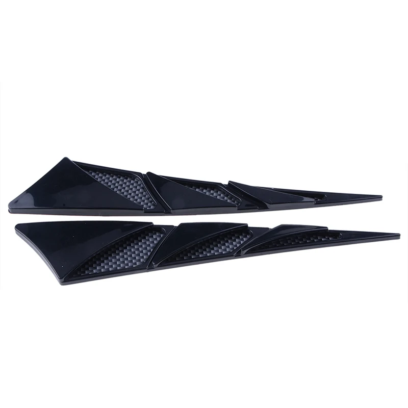 Car Side Wing Cover Bonnet Vent Shark Gill Shape Fender Sticker Car Side Air Outlet Air Intake Spoiler Racing Intake Grille Trim