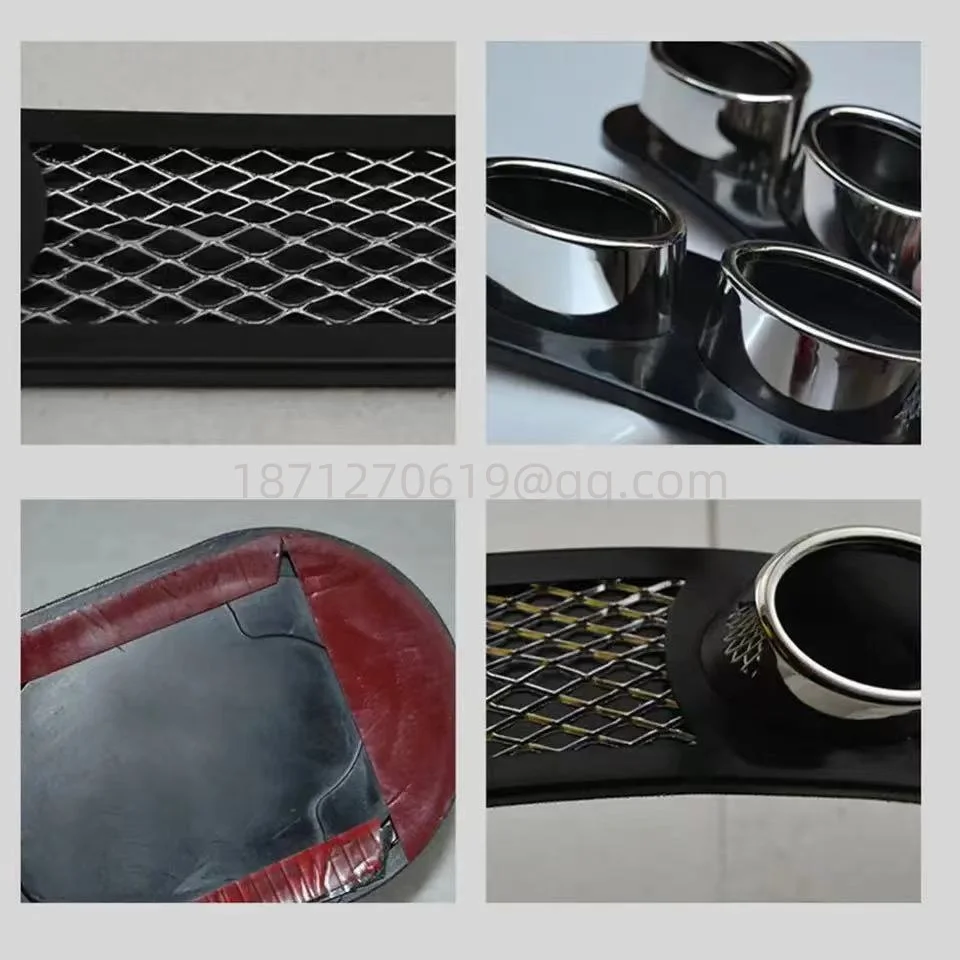 1 paar Universal Vent Grid Auspuff Rohr Auto Auto Styling Gefälschte Dekorative Auto Dekorative Tuyere Gefälschte Auspuff Loch – Detail 7
