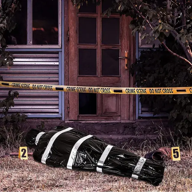 Halloween Outdoor Scary Dead Victim Prop - Creepy and Realistic Haunted House Decor for Maximum Terror