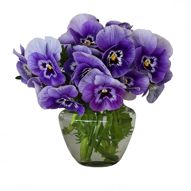 T408# Leisurely Pastoral Style Flower Bouquet Family Wall Sticker Bathroom Toilet Decor Living Room Cabinet Refrigerator Decals