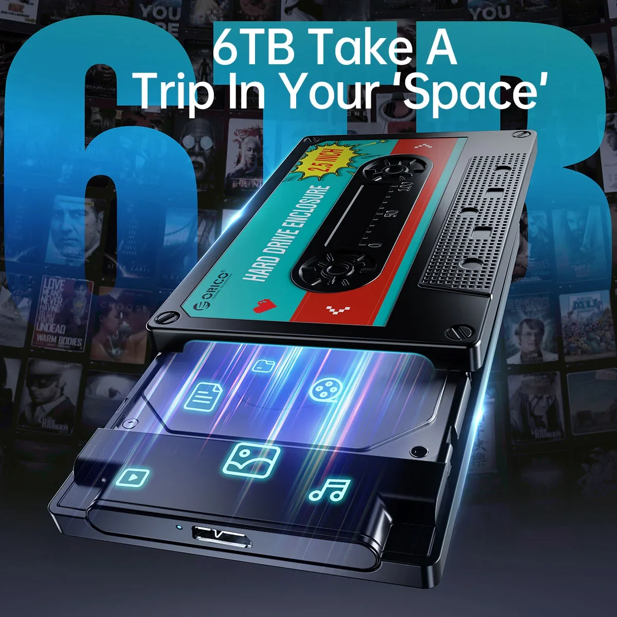 2.5'' HDD Enclosure SATA to USB3.0 External Hard Drive Case 5Gbps / 6Gbps Type-C HDD Case DIY Sticker PC Accessories