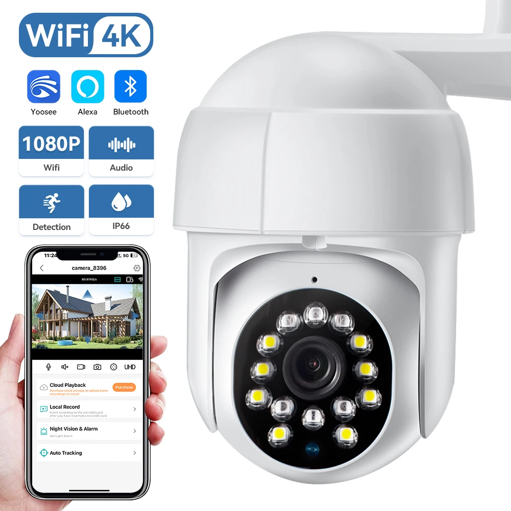 1080P Mini Smart Ptz Wifi Camera Yoosee Outdoor Wireless Hd Ip Camera Onvif Auto Tracking Color Nightvision Security Cctv Camera