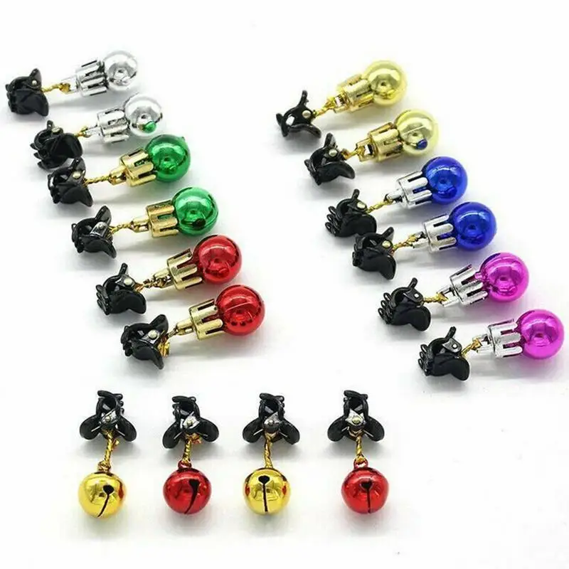 Christmas Bell For Beard Christmas Beard Baubles Ornaments Santa Claus Bells Colorful Facial Hair Baubles For christmas beard ornaments