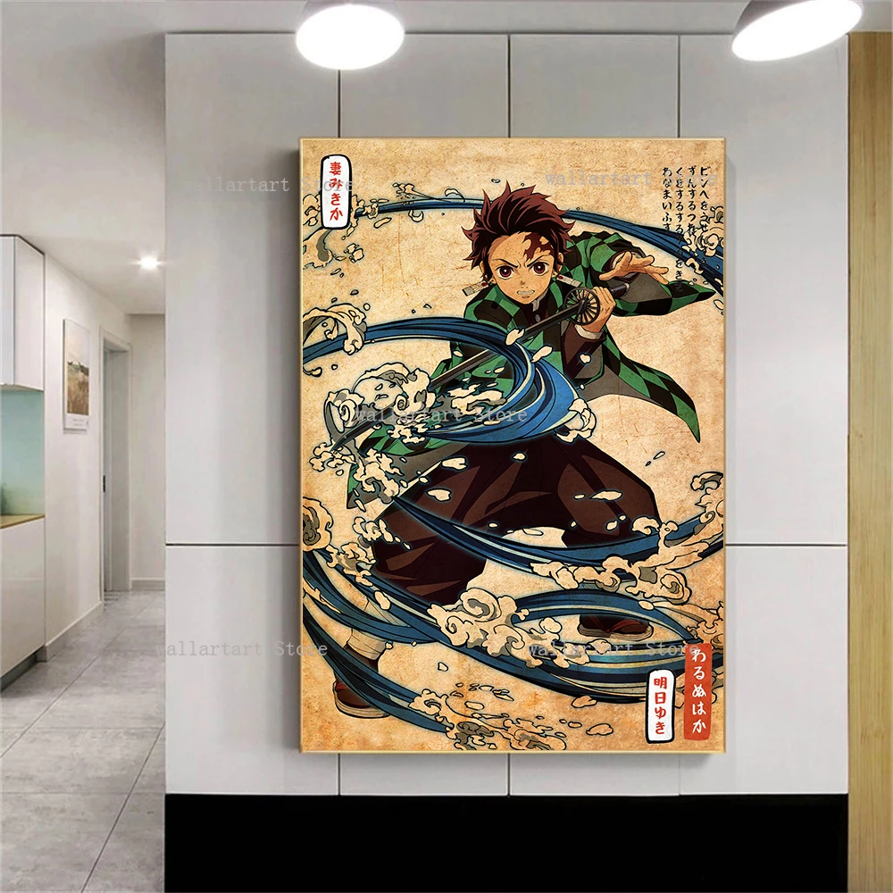 Em promoção! Lona Anime Hd Impresso Demon Slayer Cartaz Kochou Shinobu De  Decoração De Casa De Tomioka Giyuu Pintura, Arte De Parede De Imagem Para A  Sala De