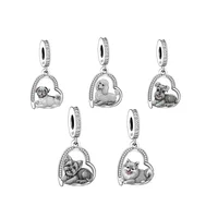 Fit Original Pan Charms Bracelet 925 Sterling Silver Pomeranian Poodle Chihuahua Schnauzer Pug Dog Bead For Making Berloque DIY 1