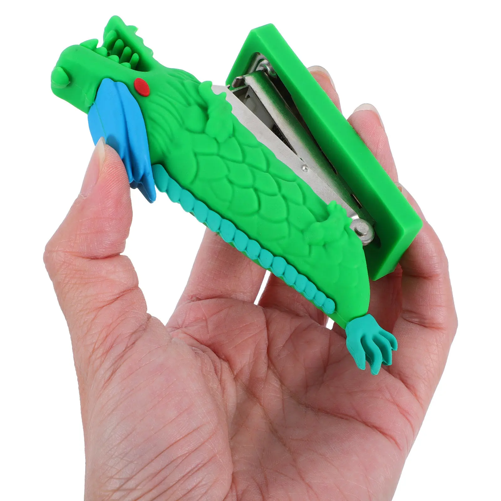 미니 귀여운 용 모양의 카와이 스테이플러 책상 사무용품 휴대용 소형 핸드 스테..