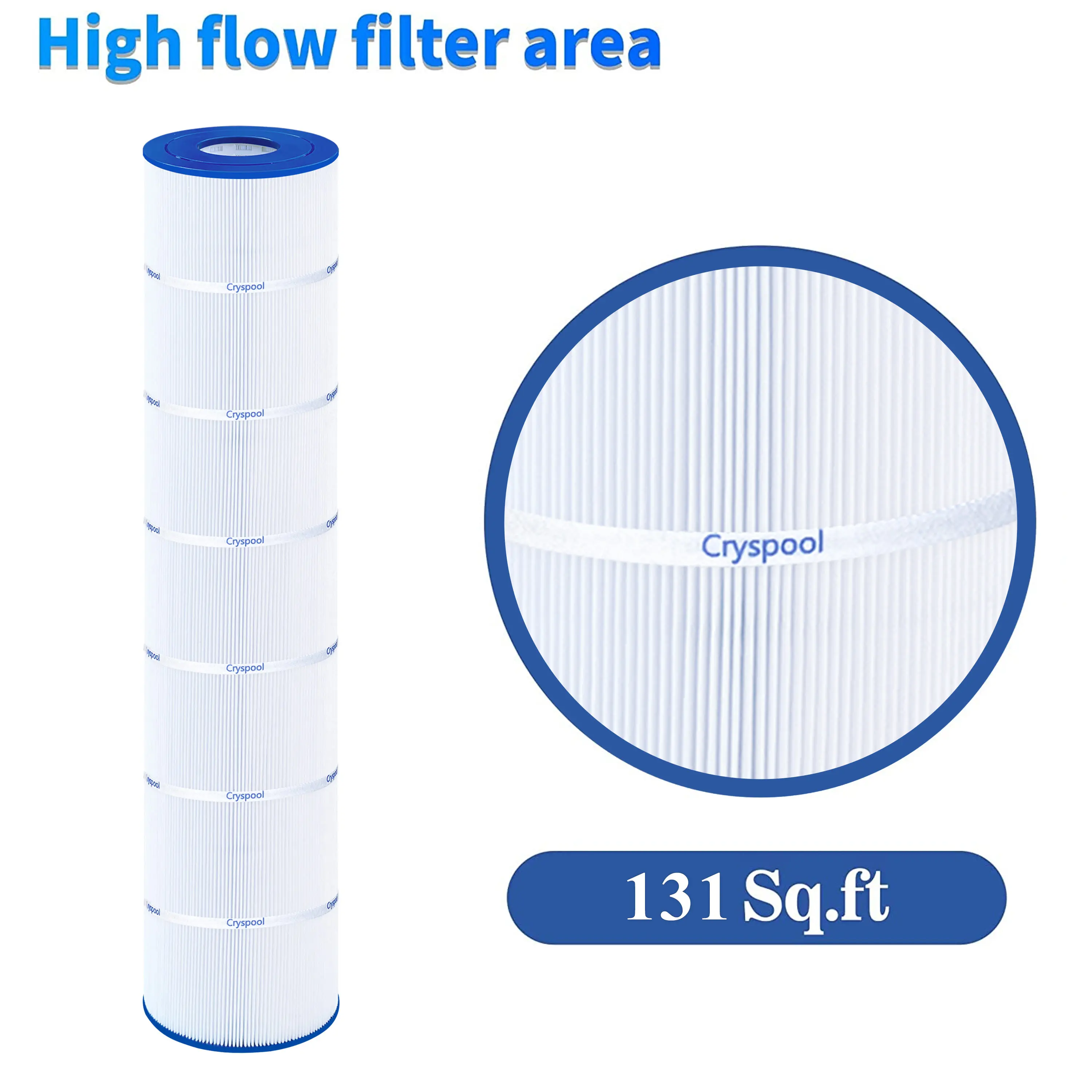 Фото Cryspool картридж для фильтра бассейна совместим с CX1280RE,SwimClear C5025, C5030,C5000, PA131-PAK4,C-7494,4 × 131 кв. футов, 4 упаковки №5