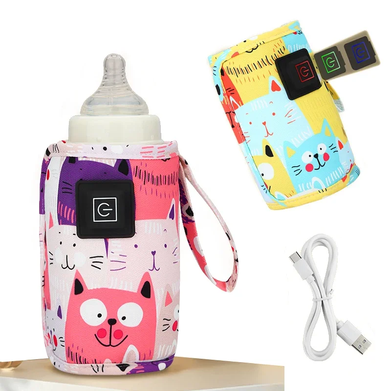 USB Milk Water Warmer Travel Stroller Insulated Bag Baby Nursing Bottle Heater Newborn Infant Portable Bottle Feeding Warmers baby bottle insulation bag,milk insulation bag,baby bottle heater,baby bottle insulation sleeve