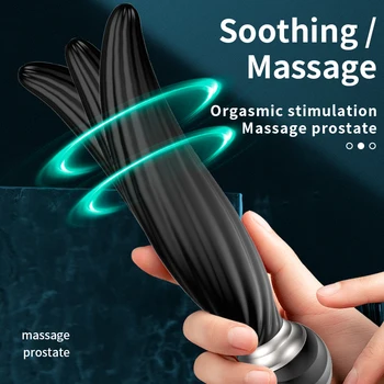 360 Degree Prostate Massager Rotating Anal Vibrator Male Vibrators Anal Plug Sex Toys For Men Women Stimulator For Adult Couple 5