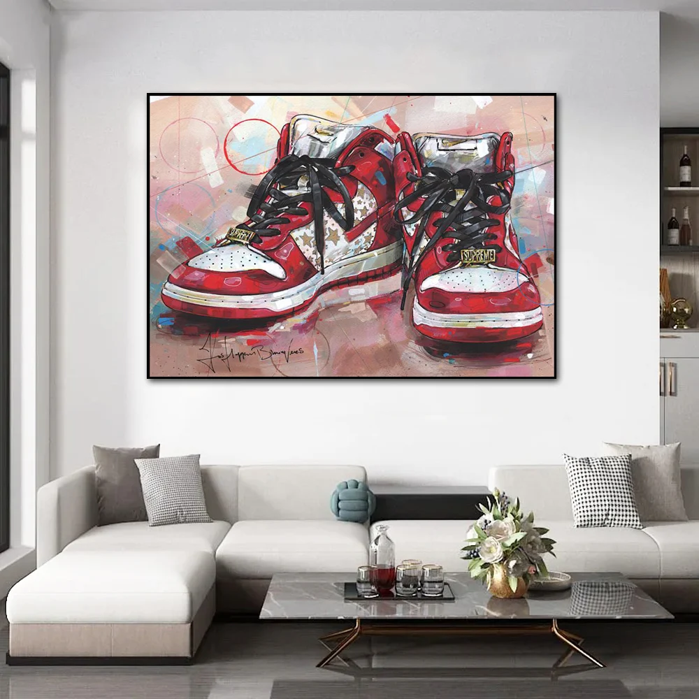Graffiti Fashion Trendy Sneakers Wall Art Poster Mural Modern