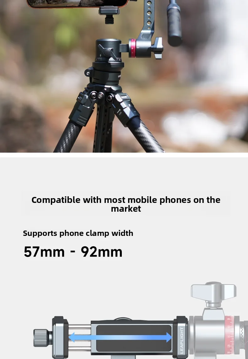 Leaplight LYR3 3-axis Universal Phone Gimbal Tilt Adjustable 360° Rotation for M