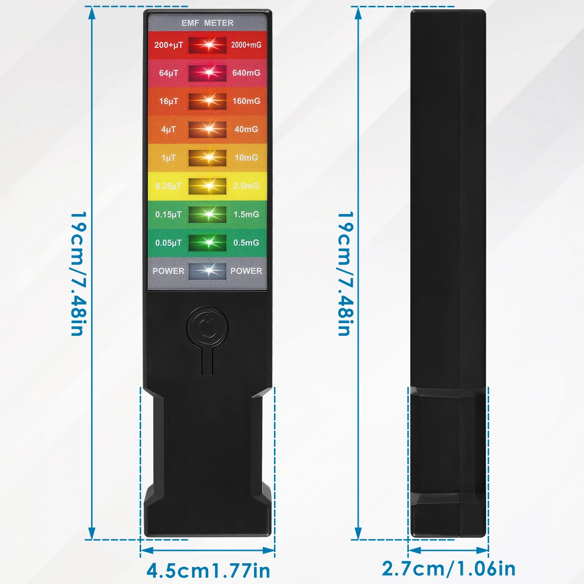 9 LED Portable EMF Magnetic Field Monitor Gauss Meter Latest Electromagnetic Field EMF Gauss Meter Radiation Dosimeter Detector radiation detector emf meter tester