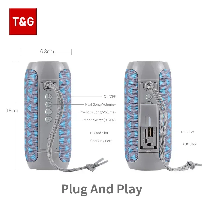 TG117 Bluetooth Speakers Portable Wireless Sound Box  Outdoor Waterproof Stereo Surround Supports TF Radio altavoz bluetooth 5