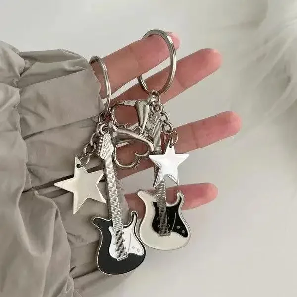 Guitar 音楽ギタートーンロックミュージックキーホルダーキーリング G2 Amazon.co.jp: Honbay 合金ギターキーホルダー 6個 - かわいい