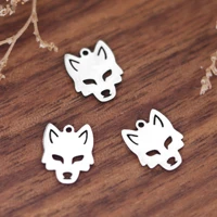 Breloques gothiques en forme de loup en acier inoxydable, 3 pièces, pendentif, bijoux de direction, bricolage fait à la main, boucles d'oreilles punk, colliers de la présidence, bracelets, matériaux 3