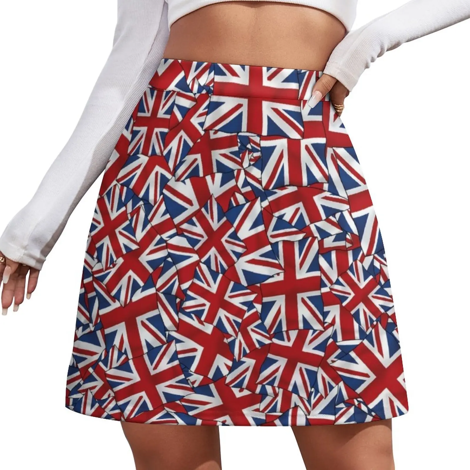 Union Jack Flag Pattern Mini Skirt korean women's clothes Miniskirt uk great britain royal union jack flag dress dress women elegant luxury evening gown