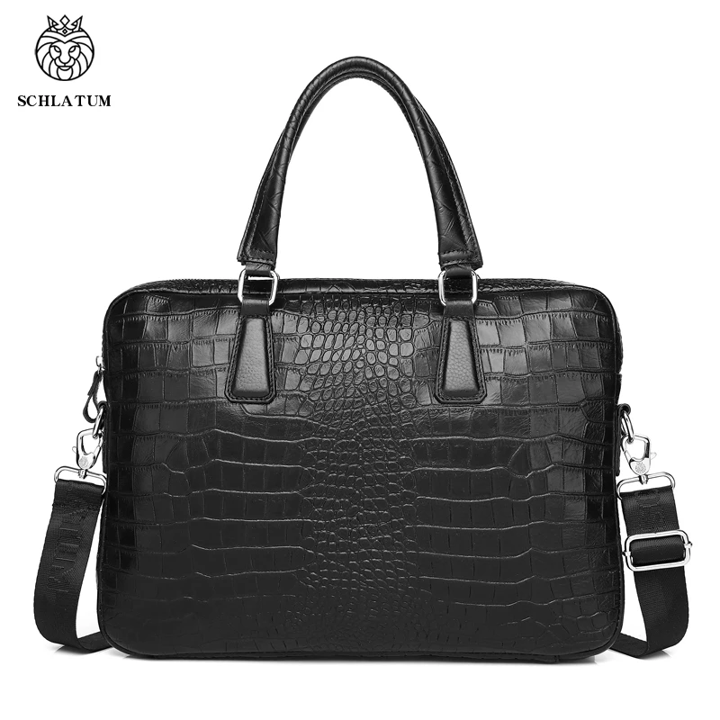 حقائب جلد التمساح الطبيعي للرجال، مصممة لحمل أجهزة...