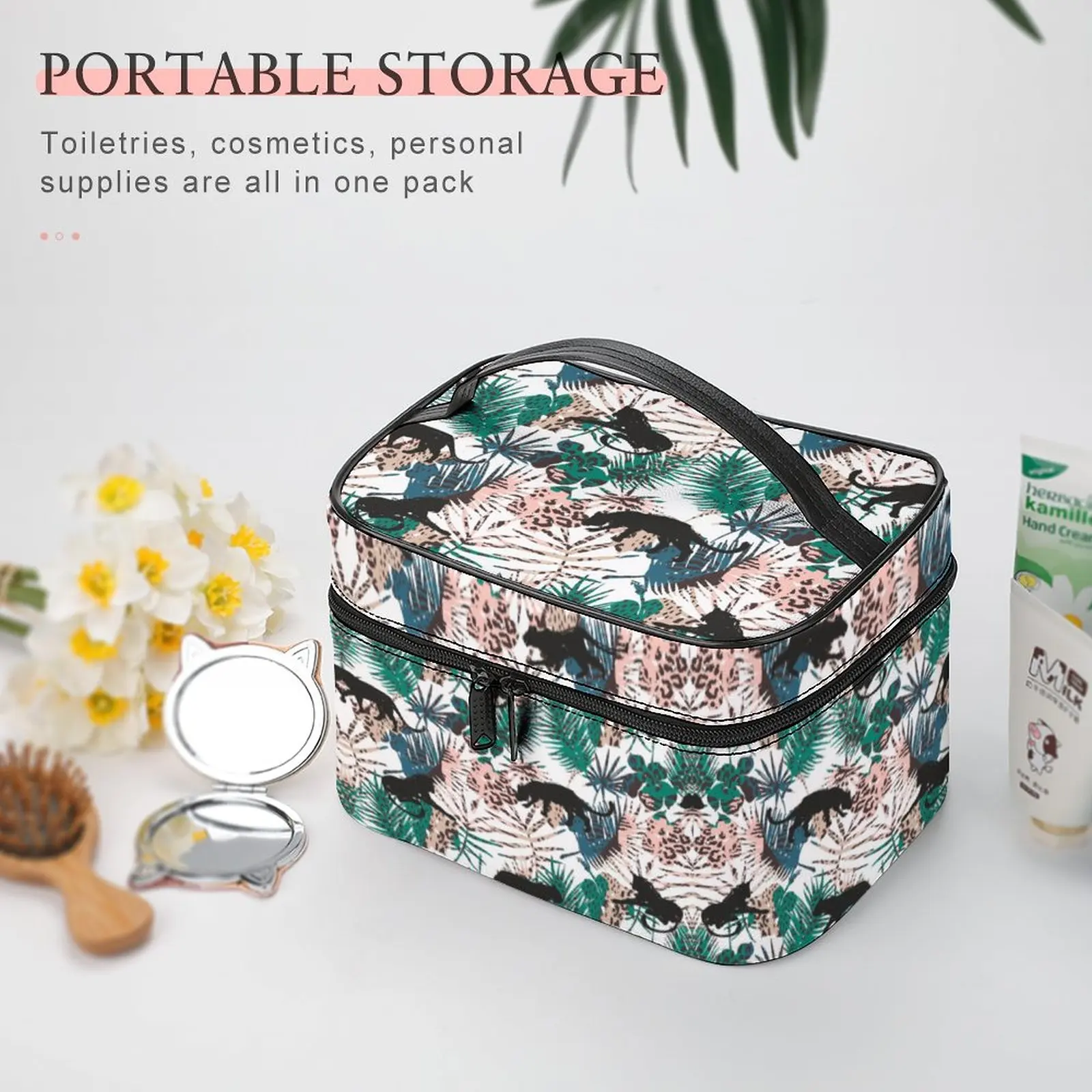 Customized Pattern Makeup Bag Outdoor Travel Makeup Bag Multifunction Waterproof  Girl Cosmetic Bag Women Toiletries Organizer