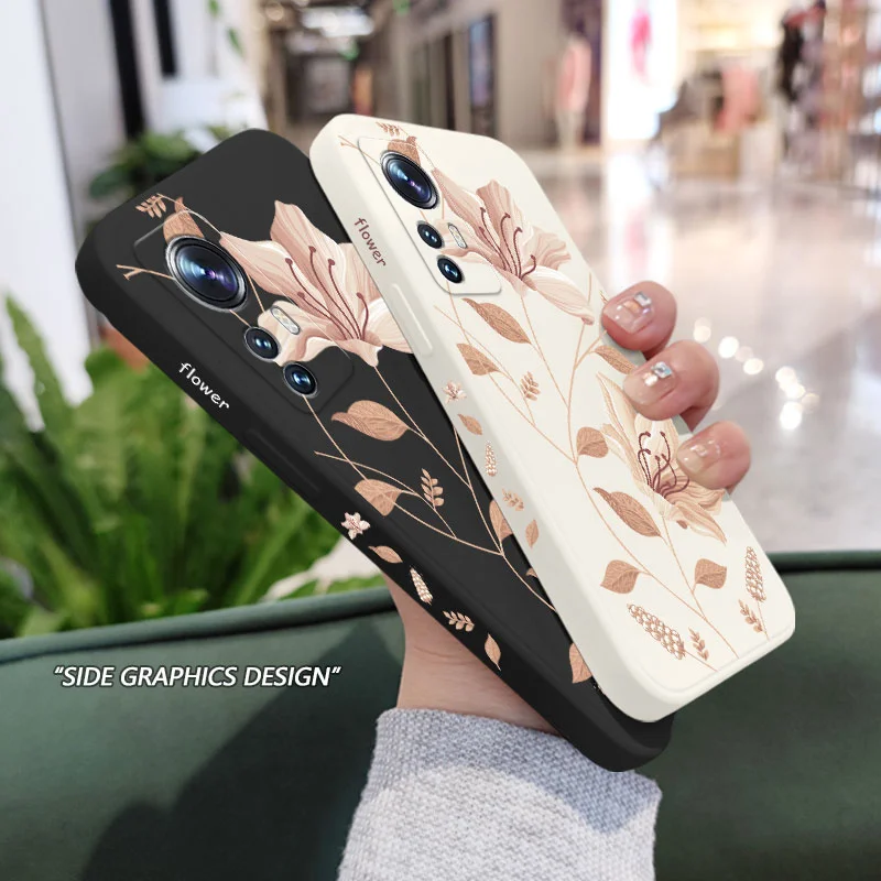 Delicate Blossoms Phone Case For Xiaomi Mi 15T 14T 14 13 13T 12 12T 11 11T Ultra 10 10T Pro Lite 5G Liquid Silicone Cover — view 4