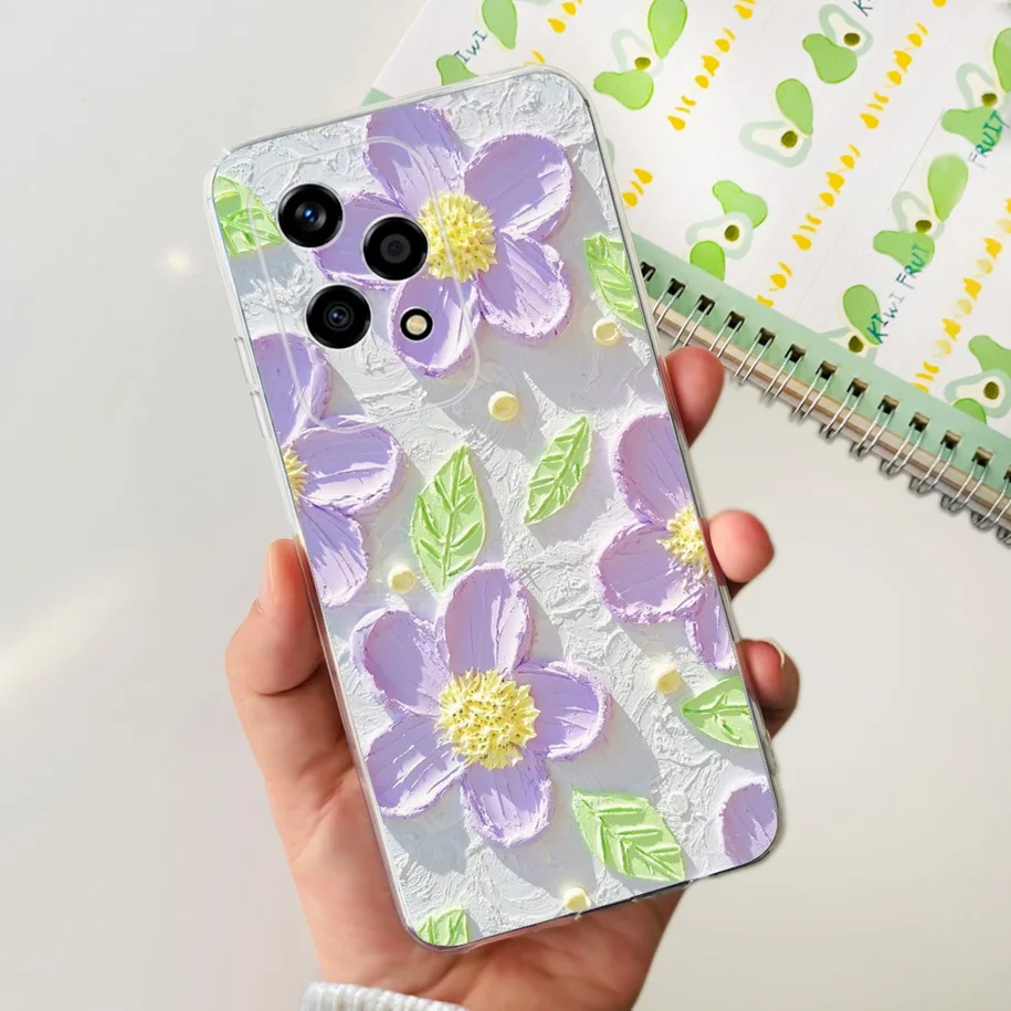Floral Transparent Soft Silicone Phone Case - Protective Bumper