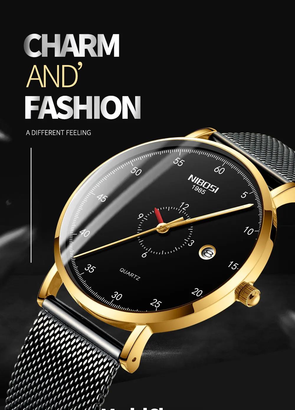Mens Watches Casual Sport Quartz Watch Men Military Waterproof Ultra Thin Slim Wrist Watch    saat_voghion.com