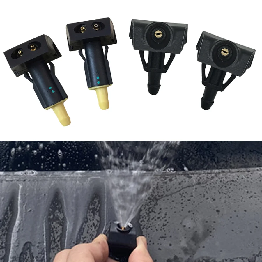 2PcsCarFrontWindshieldWasherWiperJetWaterSprayNozzleFor