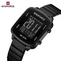 NAVIFORCE Waterproof Digital Watches for Women Sport Fashion LCD Date Display Steel Strap Electronic Wristwatch Relogio Feminino