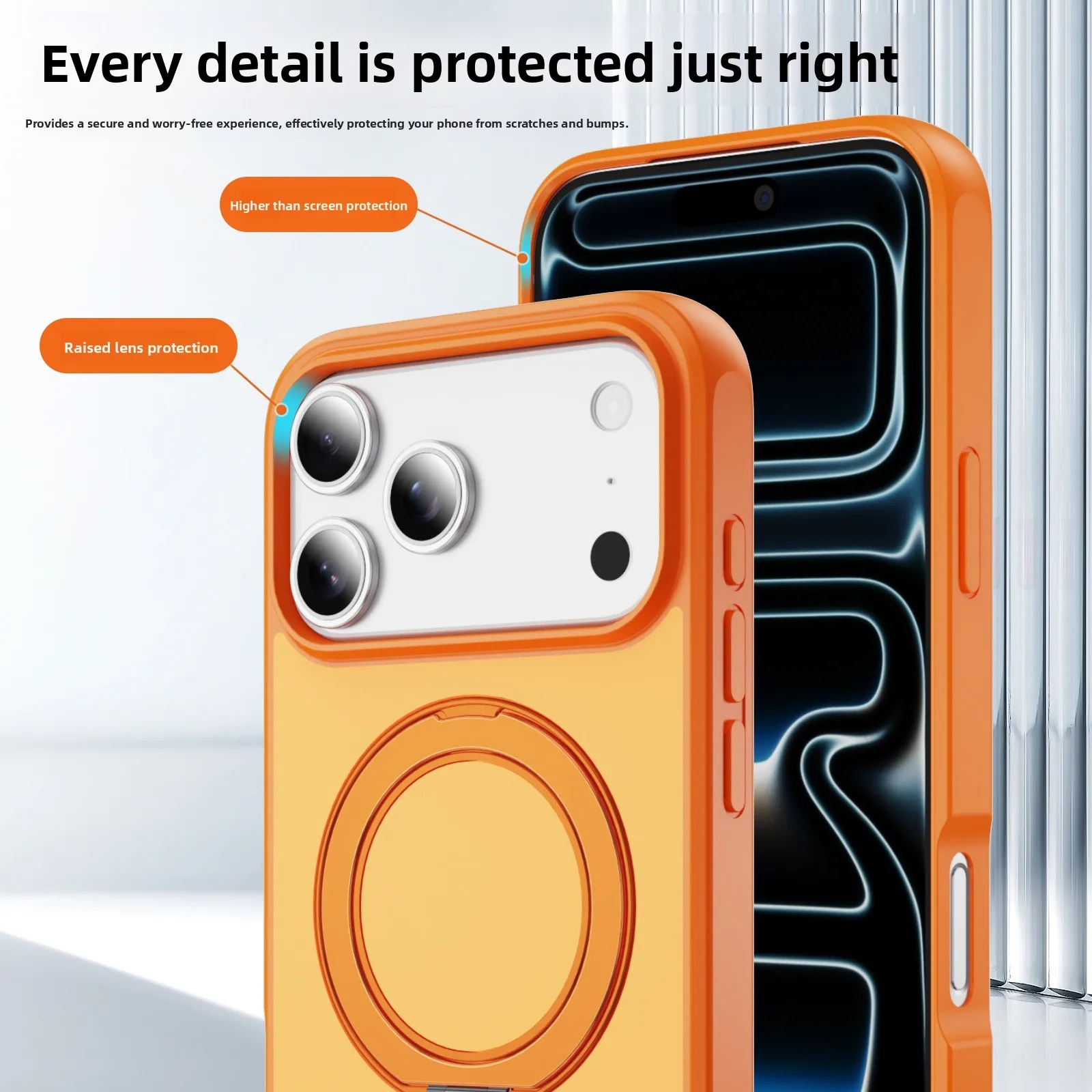 Dual Color Magnetic Stand Luxury Phone Case - Protective Hard Shell Cover