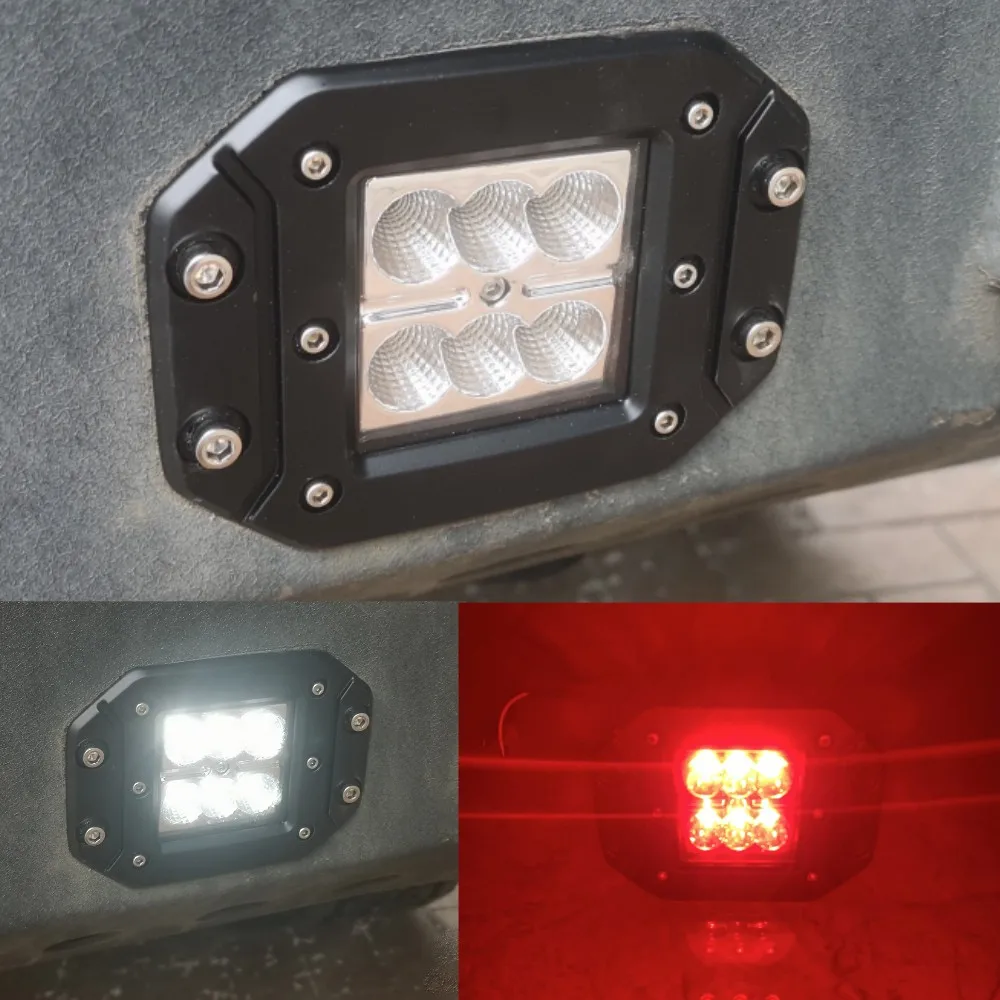 4-Inch-flush-mount-Car-LED-Reversing-Light-Truck-fog-light-Auto-Red ...