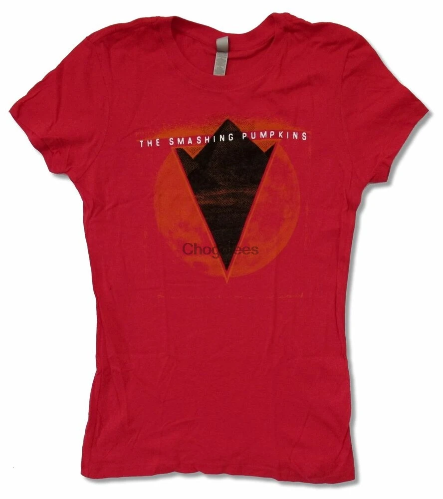Smashing Pumpkins Pyramid Girls Juniors Red T Shirt New Official |
