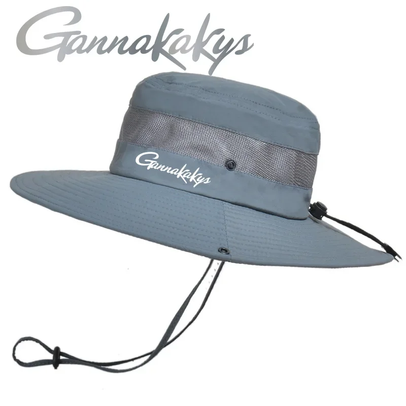 

2024 Summer Fishing Hat Men's Outdoor Fishing Breathable Mesh Sunscreen Hat Mountaineering Big Eave Sunshade Fisherman Hat
