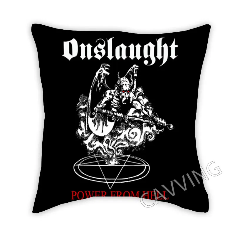 

Onslaught Band 3D Printed Polyester Decorative Pillowcases Throw Pillow Cover Square Zipper Cases Fans Gifts Home Decor