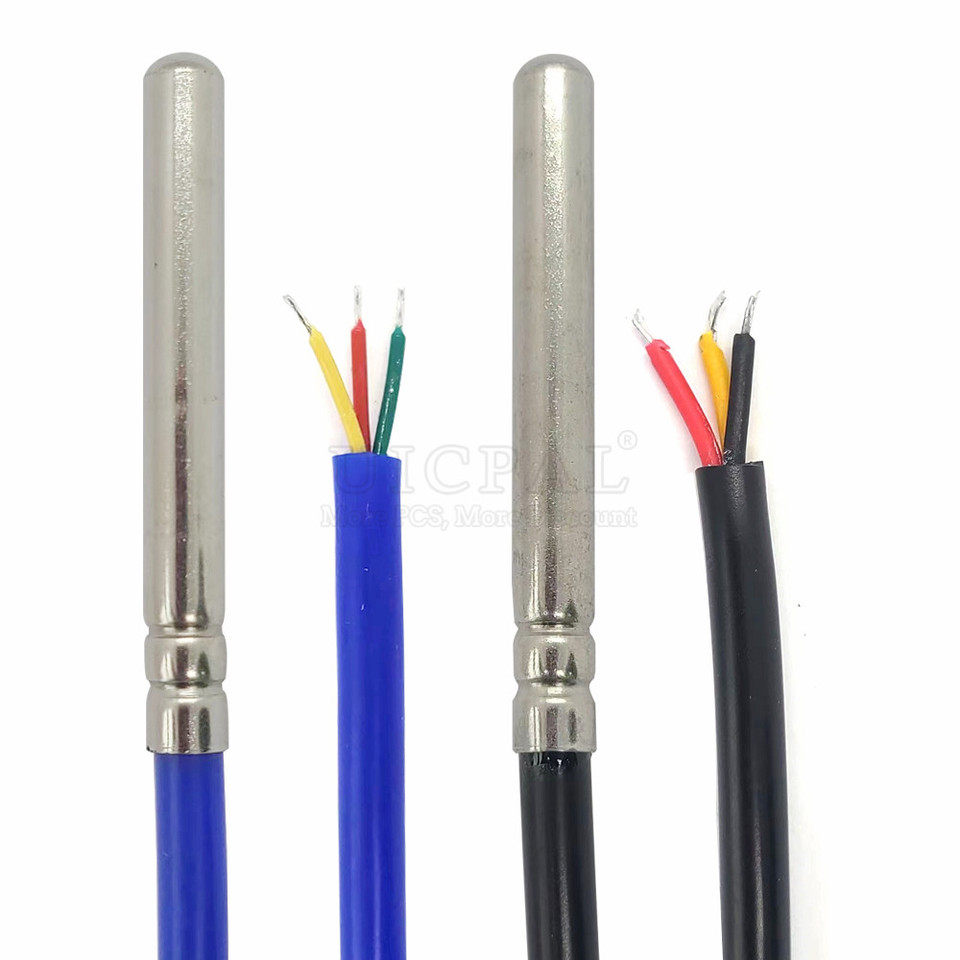 DS18B20 Temperature Sensor Probe 304 1M Length Stainless Steel 6*50MM OD 5.0MM Waterproof Dustproof PVC SL Sensors Cable