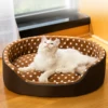 Cats Bed Dot Sponge Pad Dog Accessories Houses and Habitats Pet House Puppy Goods All Supplies Cushions Things Beds Basket Mat