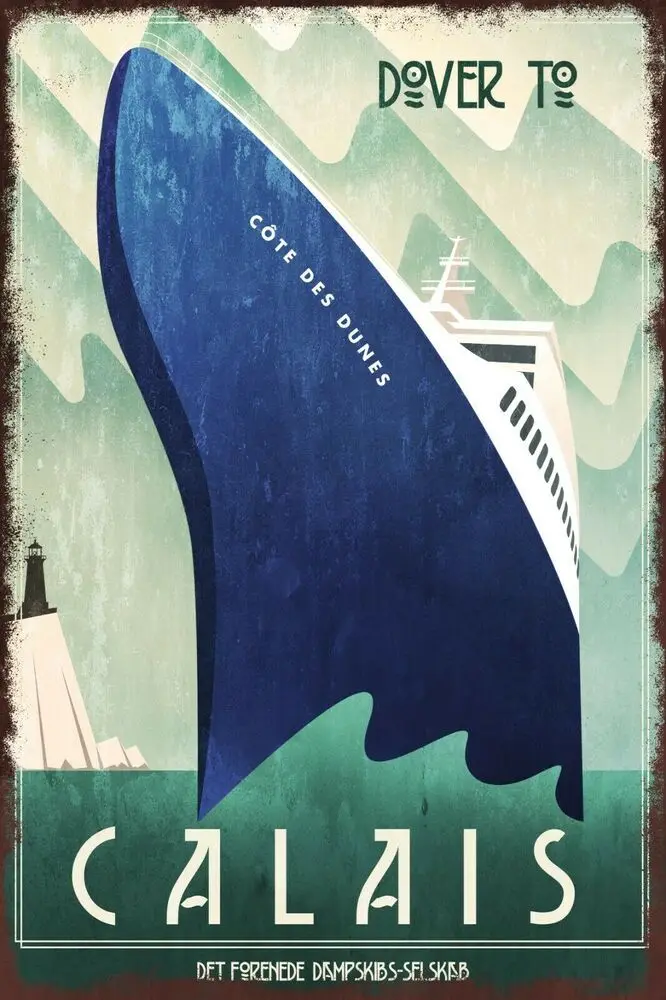 

Dover to Calais Sailing Travel Advert Vintage Retro style Metal Sign