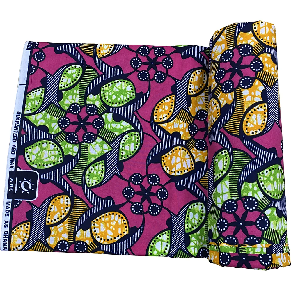 New Best African Wax Fabric fashion Ankara Polyester Material For Sew 6yards