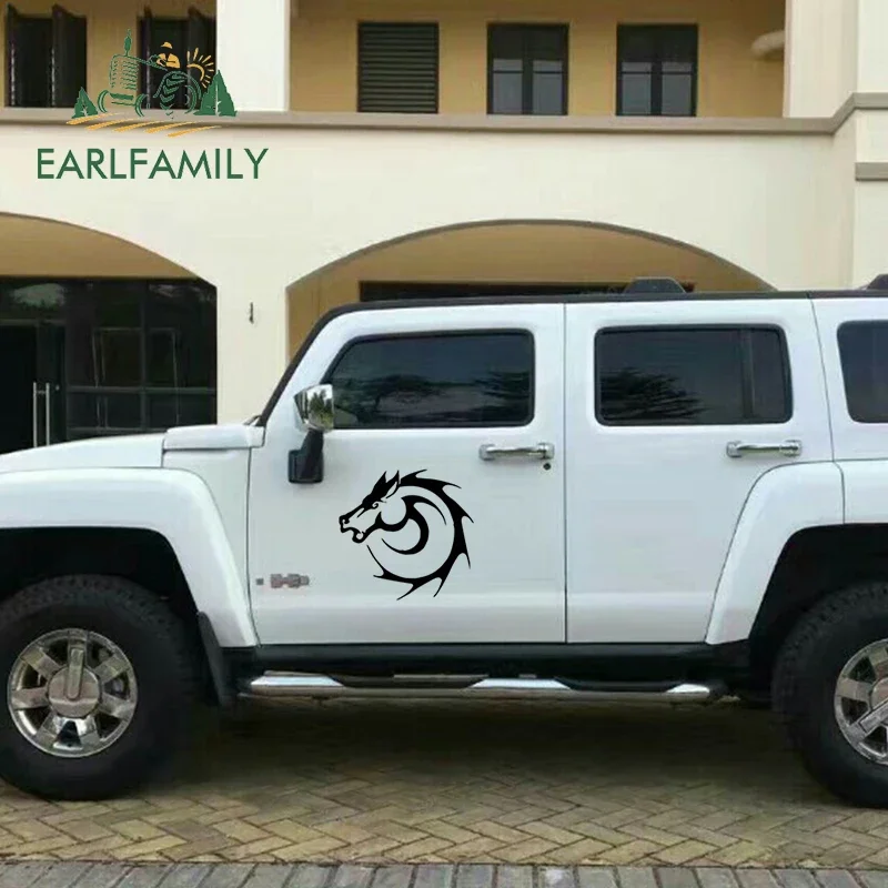 

EARLFAMILY 58 см x 58 см, наклейка с изображением лошади, автомобиля на колесах, грузовика, двери, Виниловая наклейка для автомобиля, графическая Водонепроницаемая наклейка для большого автомобиля s