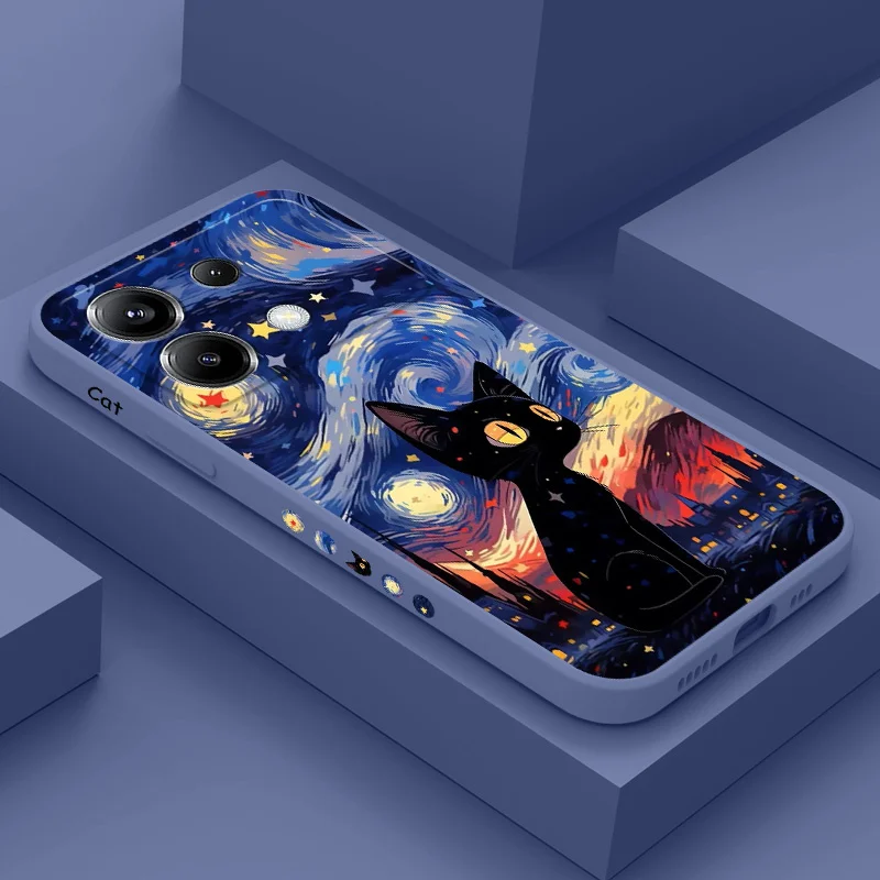 Star Cat Silicone Phone Case - Stylish & Durable Cover