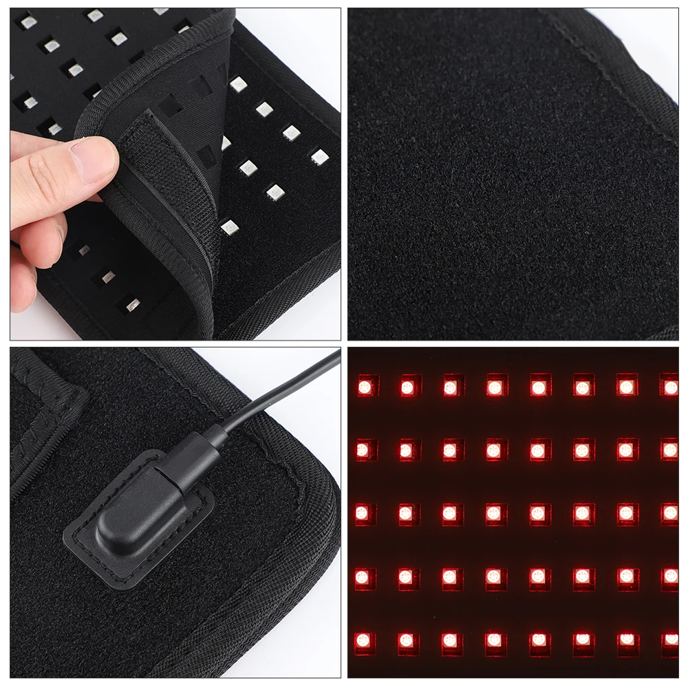 Red Light Therapy Belt 660nm & 850nm LED Red Light Promote Wound Healing Fade Wrinkles Scars Red Light Skin Rejuvenation Pad