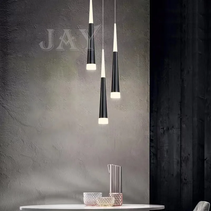 S6dba8b9e7fe9498aac2df3683d9d58fbQ New Nordic LED tapered up and down luminous chandeliers modern minimalist living room bedroom stairs dining room bar chandelier